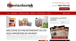 Desktop Screenshot of fireretardantuk.com